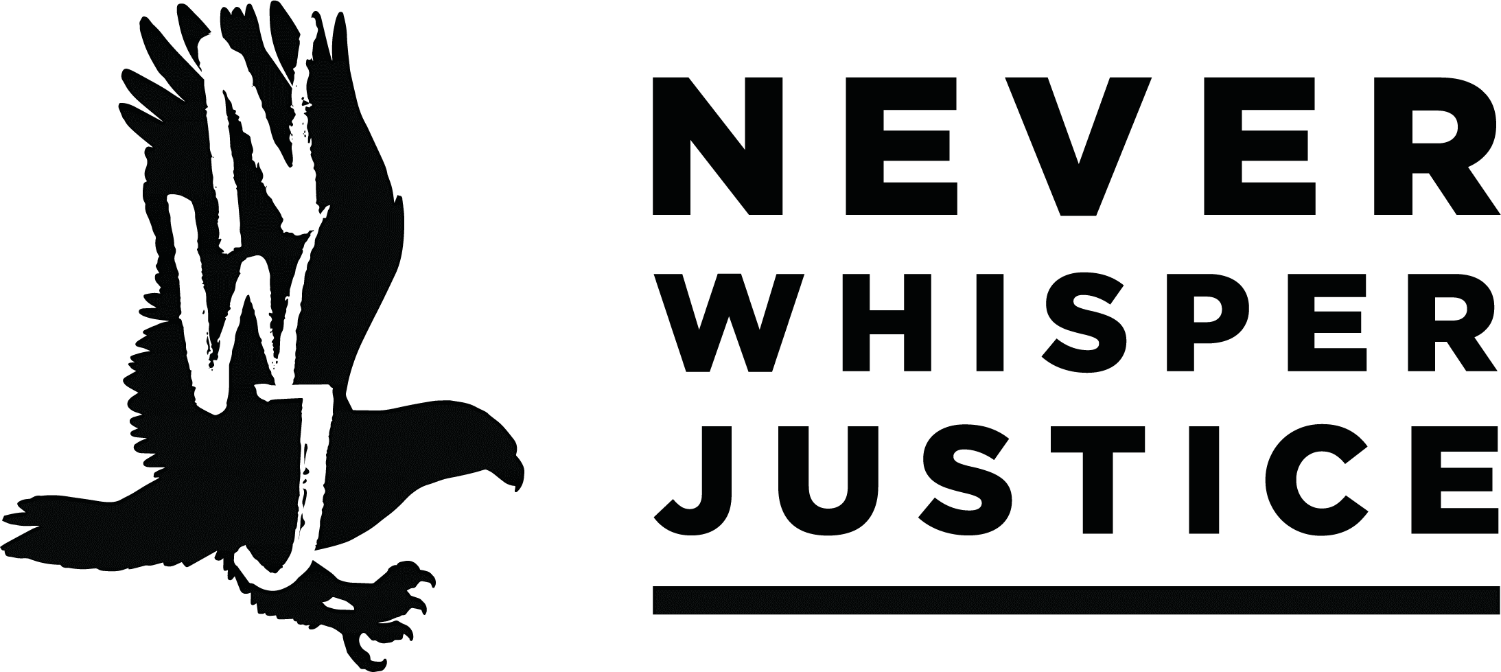 Logo of Never Whisper Justice