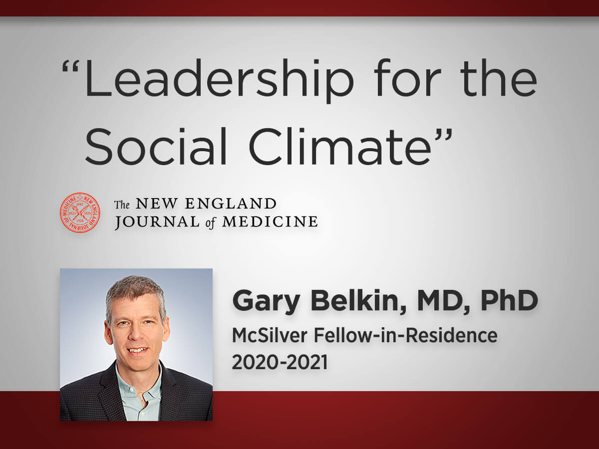 Portrait of Dr. Belkin, author of "Leadership for the Social Climate"