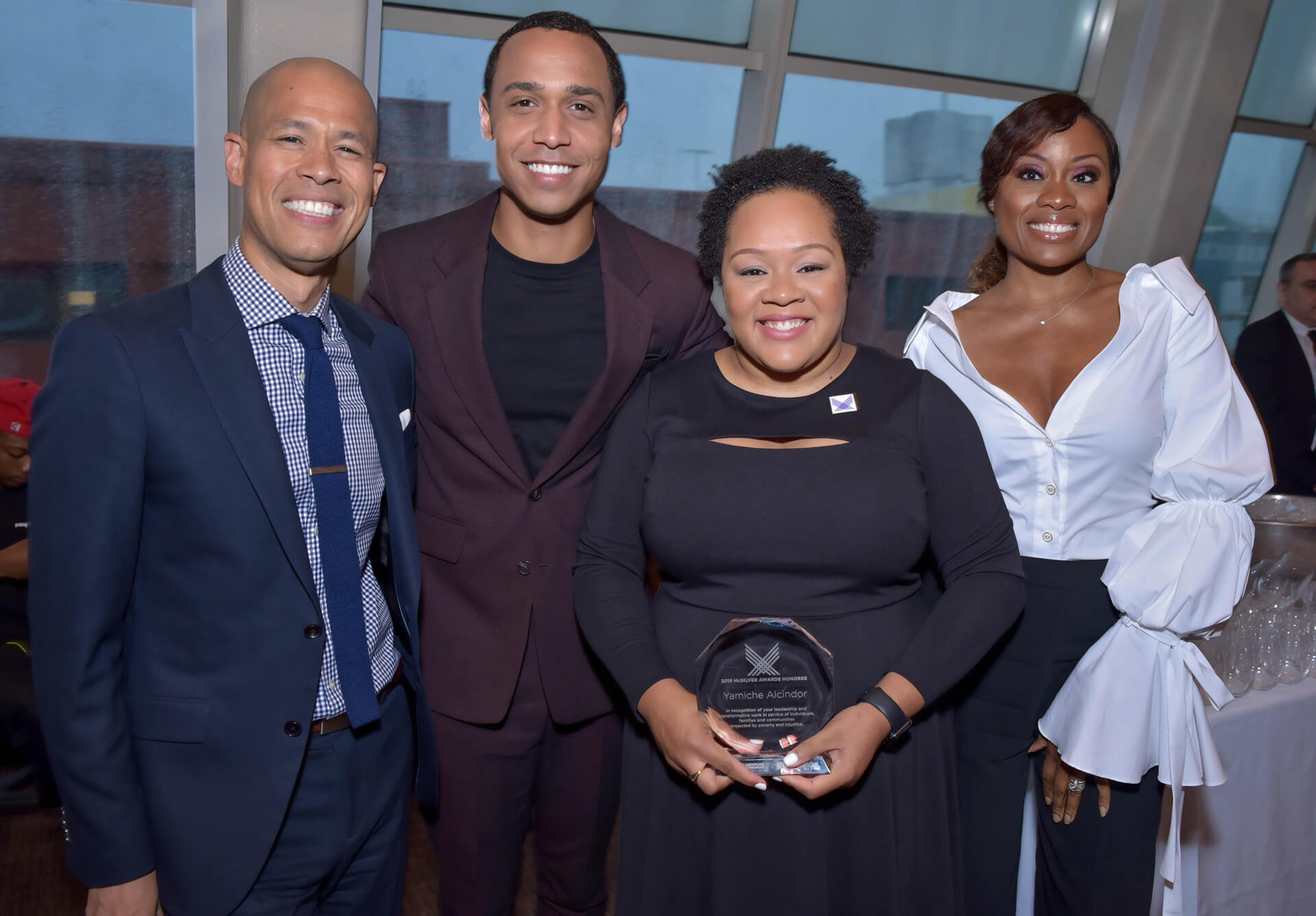 From left: Vladimir Duthiers, Lionel Moïse, Alcindor, and Midwin Charles, at the 2019 McSilver Awards