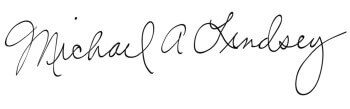 Dr. Lindsey's handwritten signature