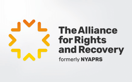 Yellow logo image for the Alliance for Rights and Recovery