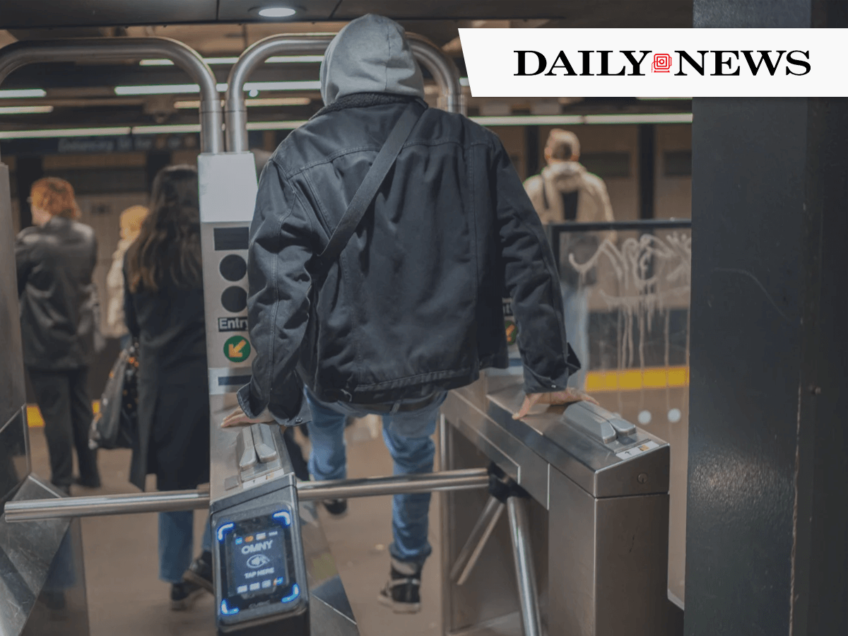 Photo of someone hopping over a turnstile