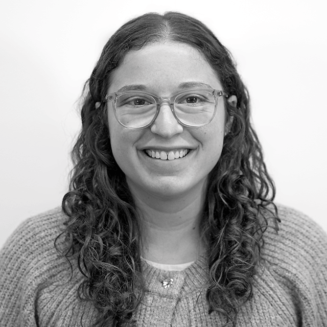 Black-and-white portrait of Ms. Farber