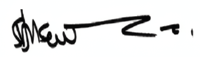 handwritten signature for Fred Ssewamala
